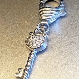 Judith Ripka Sterling skeleton key dangle